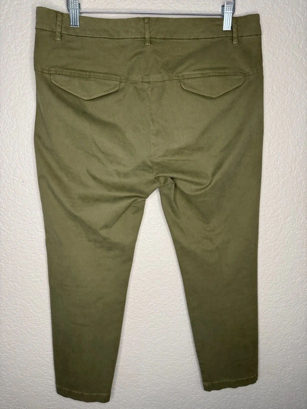 Nili Lotan Tel Aviv Chino Pants Straight Leg Size 8 Green Ankle - Picture 3 of 6